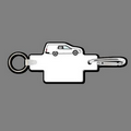 4mm Clip & Key Ring W/ Colorized Cadillac Hearse Key Tag